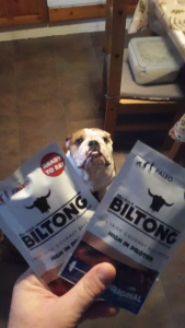 Kevin O' Byrne with Irish biltong